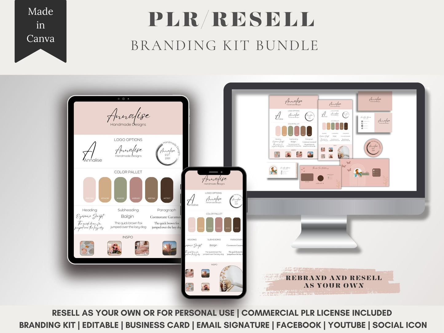 PLR Branding Bundle Canva Template Kit