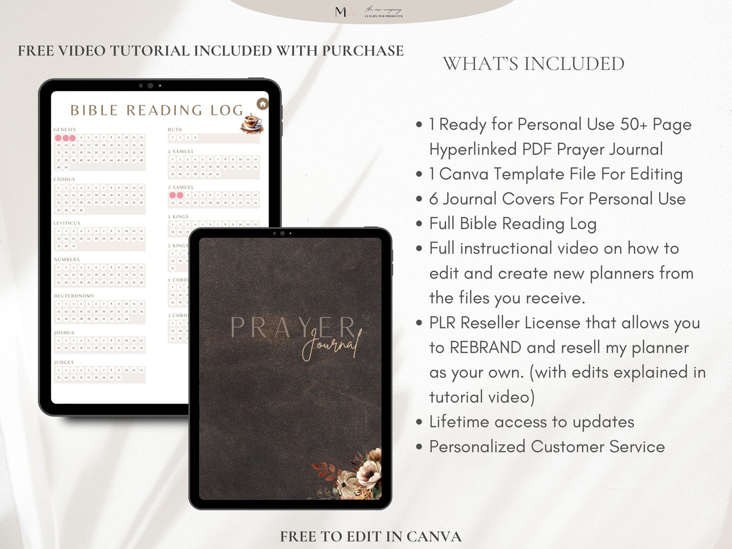 Digital Prayer Journal and bible Study Guide. Faith Journal, that girl planner aesthetic, minimal planner, 2024 planner