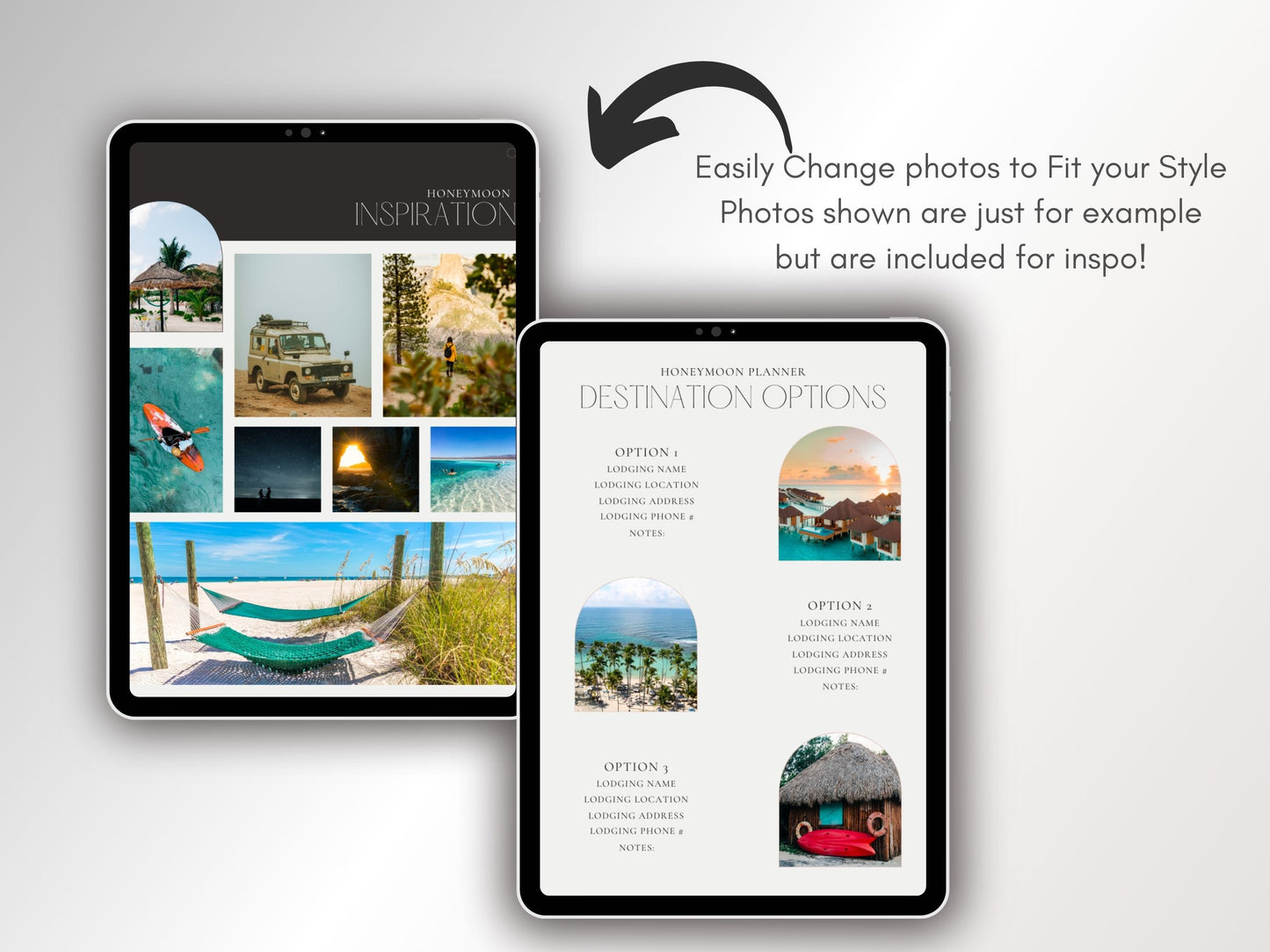 Digital Honeymoon Planner | Travel Planner Template | PLR | Mobile Itinerary | Hyperlinked