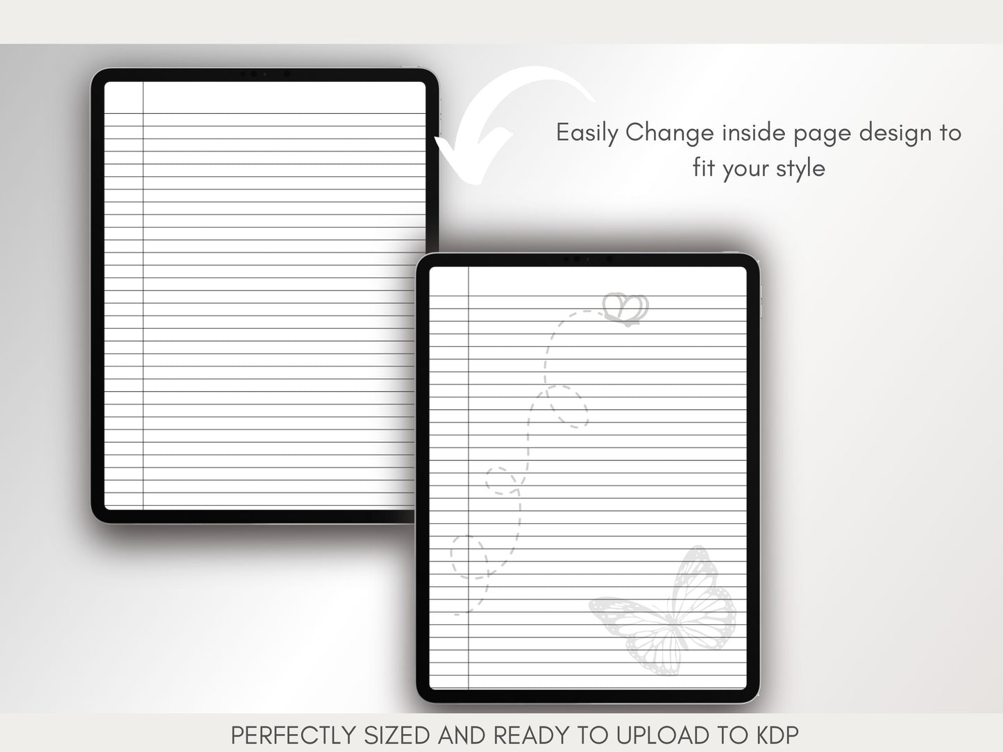 KDP Template For Composition Notebook - 110 Page Interior - College Ruled Paper