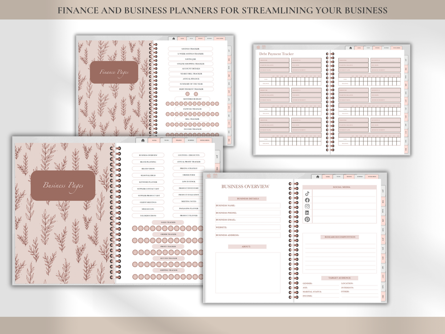 2024 Digital Business Planner For Goodnotes | The Ultimate Digital Business Planner (Business, Finance, Social Media), PLR Product